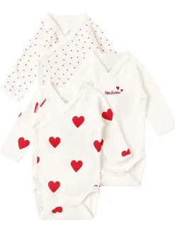 Set of 3 printed cotton bodysuits