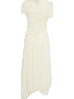 Sheer silk long dress