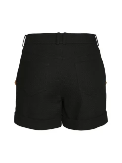 Shorts in cotone piqué con bottoni