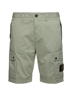Shorts in cotone stretch con patch logo