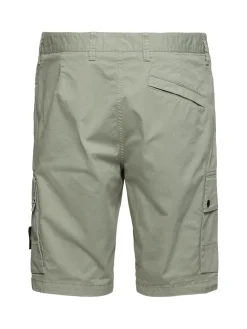 Shorts in cotone stretch con patch logo