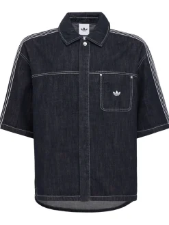 Short sleeve denim shirt