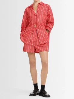 Shorts Lui in popeline di cotone a righe