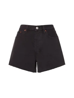 Shorts vita bassa 90s in denim di cotone