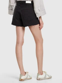 Shorts vita bassa 90s in denim di cotone