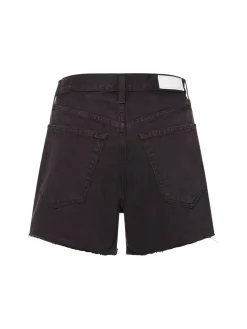 Shorts vita bassa 90s in denim di cotone