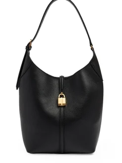 Siena grain leather bucket bag