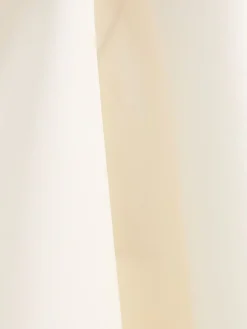 Silk dress w/ wood detail