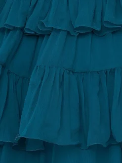 Silk mousseline maxi skirt