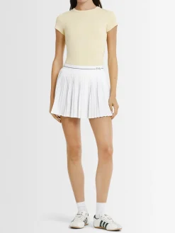Skort vita media Clemency plissé