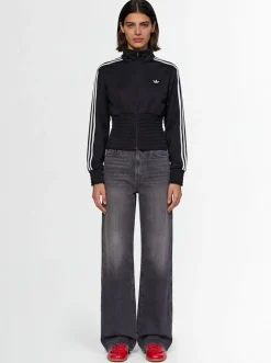 Smocked track top