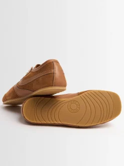 Sneakers in camoscio e pelle