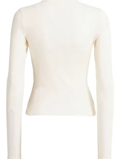 Stretch cotton long sleeve t-shirt