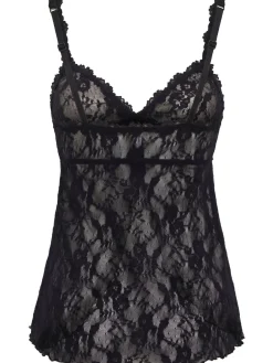 Stretch lace baby doll top