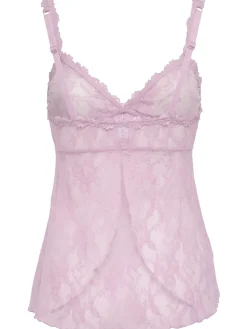 Stretch lace baby doll top