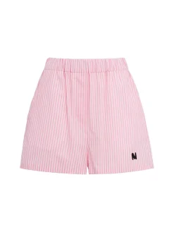 Striped boxer-style shorts