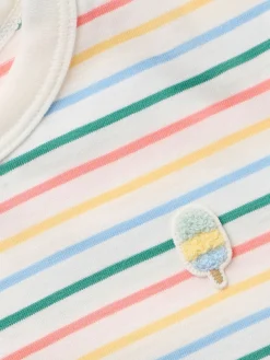 Striped cotton jersey t-shirt