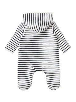 Striped cotton romper