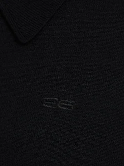 Talla viscose blend knit polo