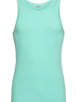 Tank top in cotone organico a costine