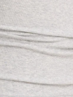 Tank top in misto cotone a costine
