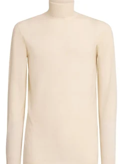 Top collo alto Level in maglia di lana