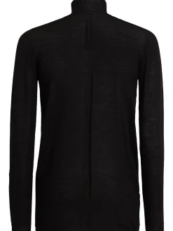 Top collo alto Level in maglia di lana