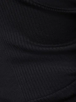 Top doppio strato in cotone a costine