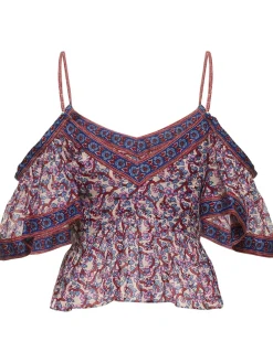 Top Garuva in cotone stampato