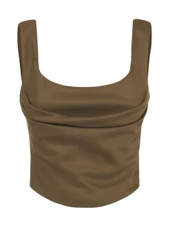 Top in lana drappeggiata