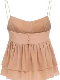 Top in seta georgette