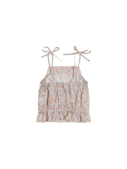 Top in voile di cotone stampato