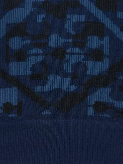 Top senza cuciture jacquard con logo