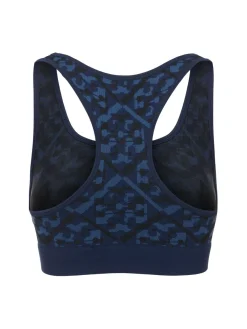 Top senza cuciture jacquard con logo