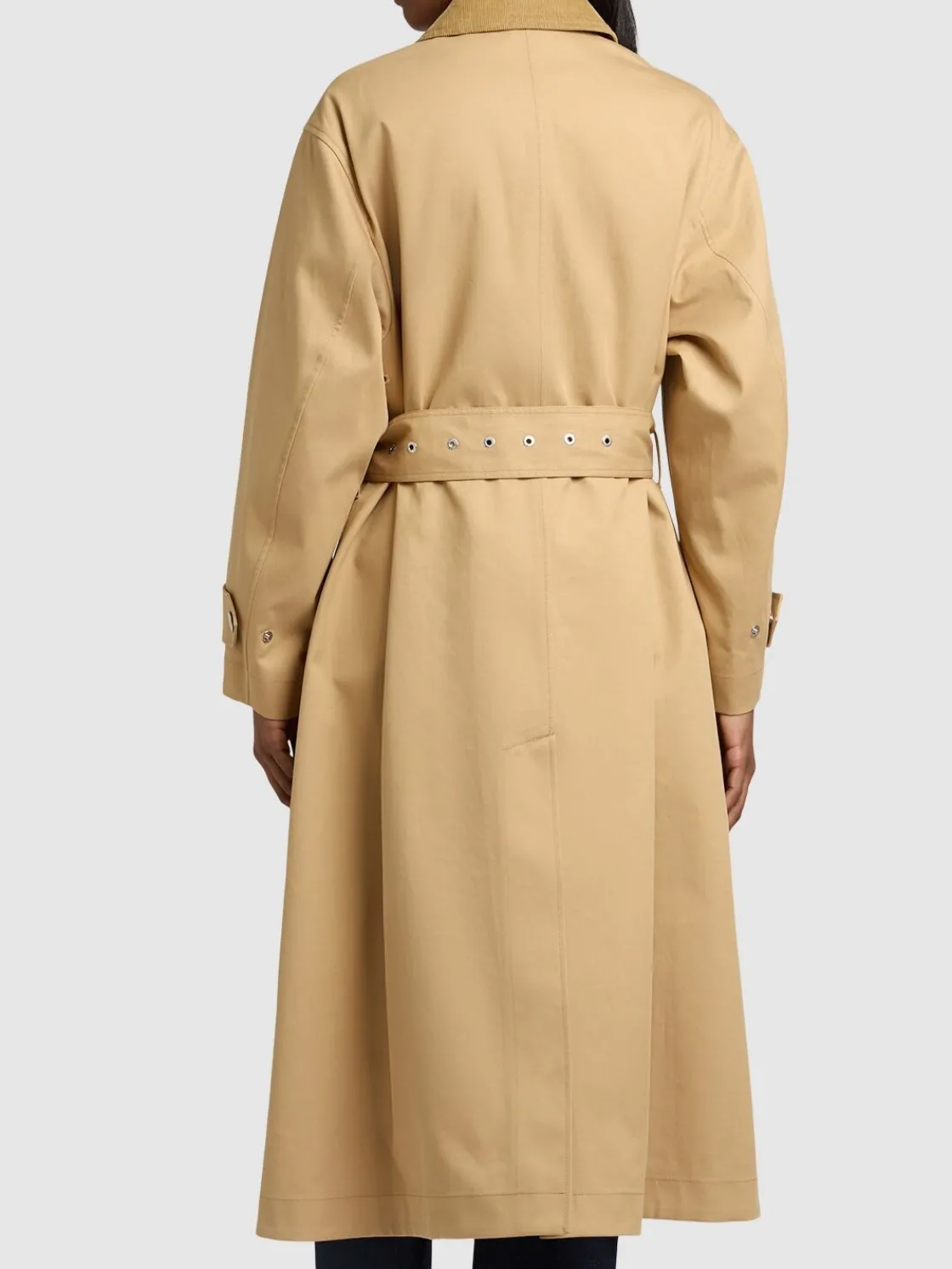 Trench in tela di cotone con cintura