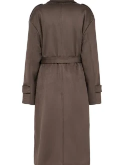 Trench lungo Pembroke in camoscio sintetico