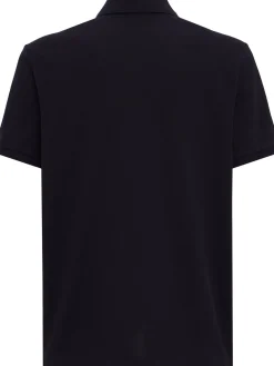 Tricolor-Trimmed cotton polo shirt