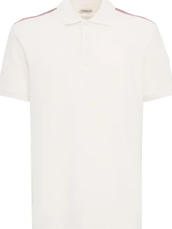 Tricolor-Trimmed cotton polo shirt
