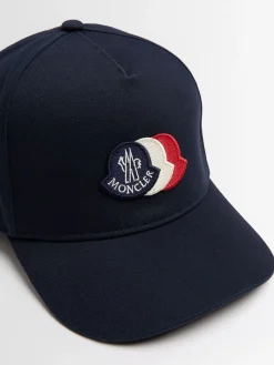 Tricolour logo cotton baseball cap