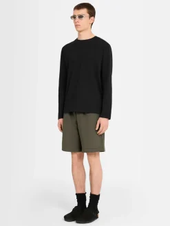 T-shirt a maniche lunghe in jersey di cotone