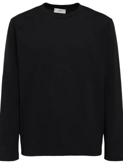 T-shirt a maniche lunghe in jersey di cotone