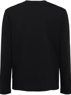 T-shirt a maniche lunghe in jersey di cotone