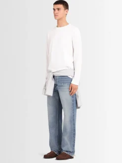 T-shirt a maniche lunghe in jersey di cotone