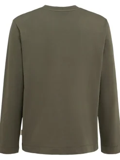T-shirt a maniche lunghe in jersey di cotone