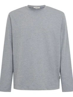T-shirt a maniche lunghe in jersey di cotone
