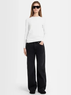 T-shirt a maniche lunghe Sofia in jersey stretch