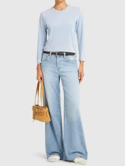 T-shirt boxy in misto cotone