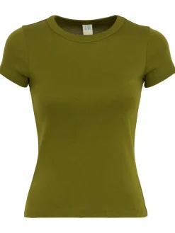 T-shirt Car Baby Tee in cotone organico a costine