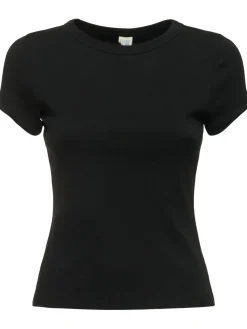 T-shirt Car Baby Tee in cotone organico a costine