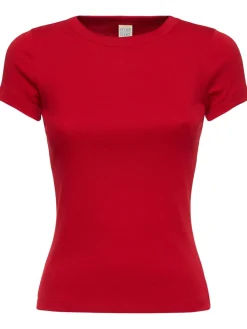 T-shirt Car Baby Tee in cotone organico a costine